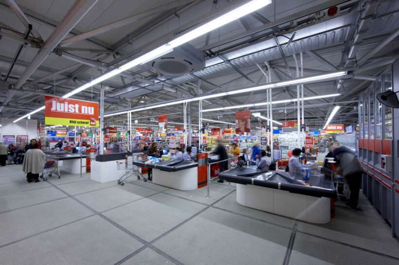 Supermarket Neptunus Evolution Tymczasowy supermarket Bas Schiedam